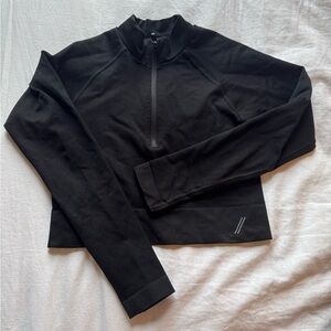 Black Women's Quarter-Zip Sweatshirt